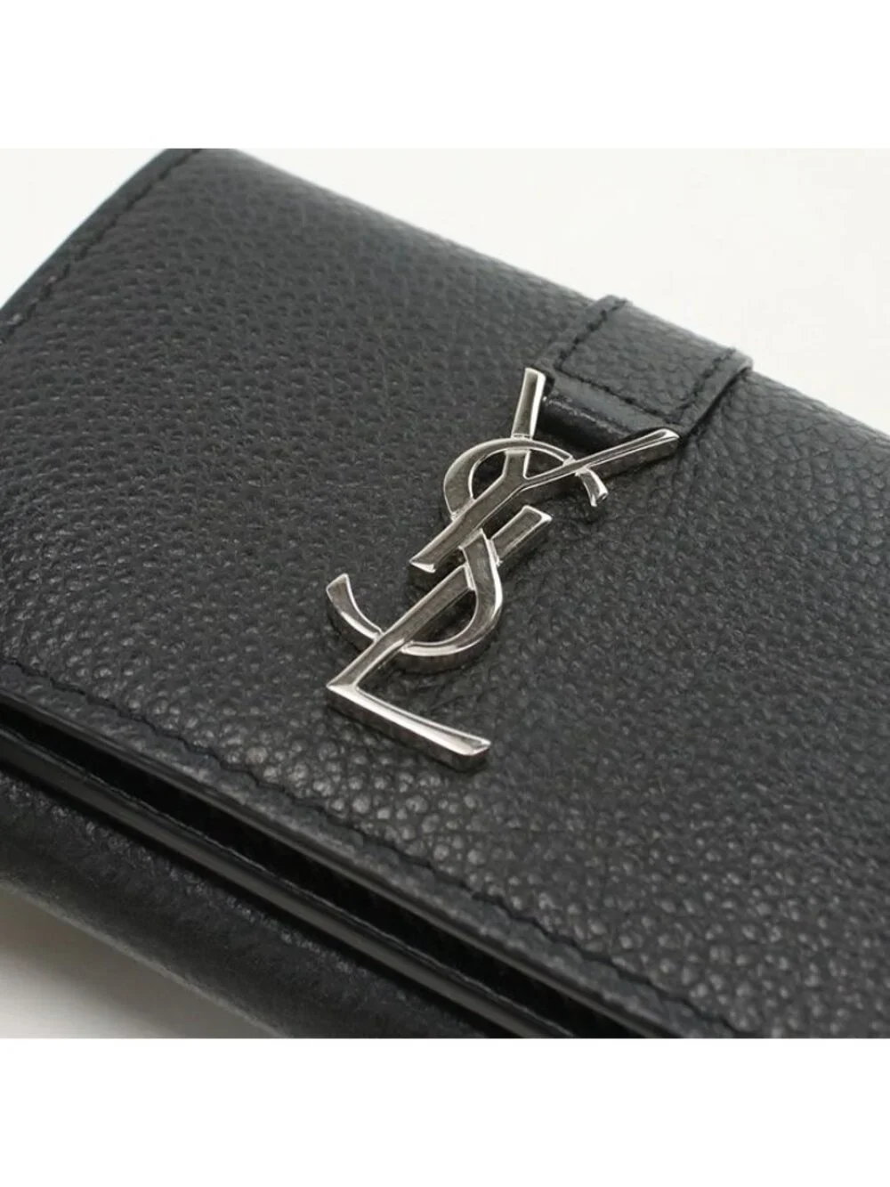 Saint Laurent Origami Tiny Wallet YSL Logo Trifold Calf - Picture 7 of 8